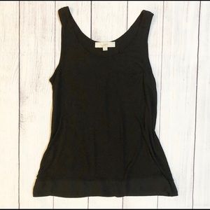 LOFT: Simple Black Pocket Tank-Medium